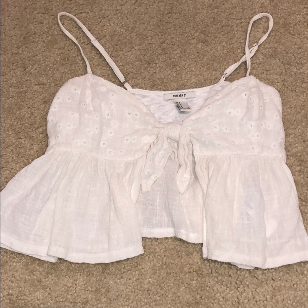 Forever 21 white crop top